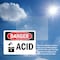 Signmission Acid Danger Sign, Vinyl Decal, 10in W x 7in L, 2PK OS-2PACK-DS-D-710-L-1017 - alternate 3